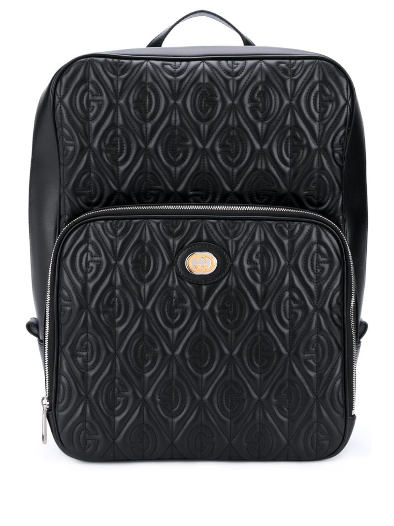 Gucci - GG embossed backpack - men - Calf Leather - One Size - Black