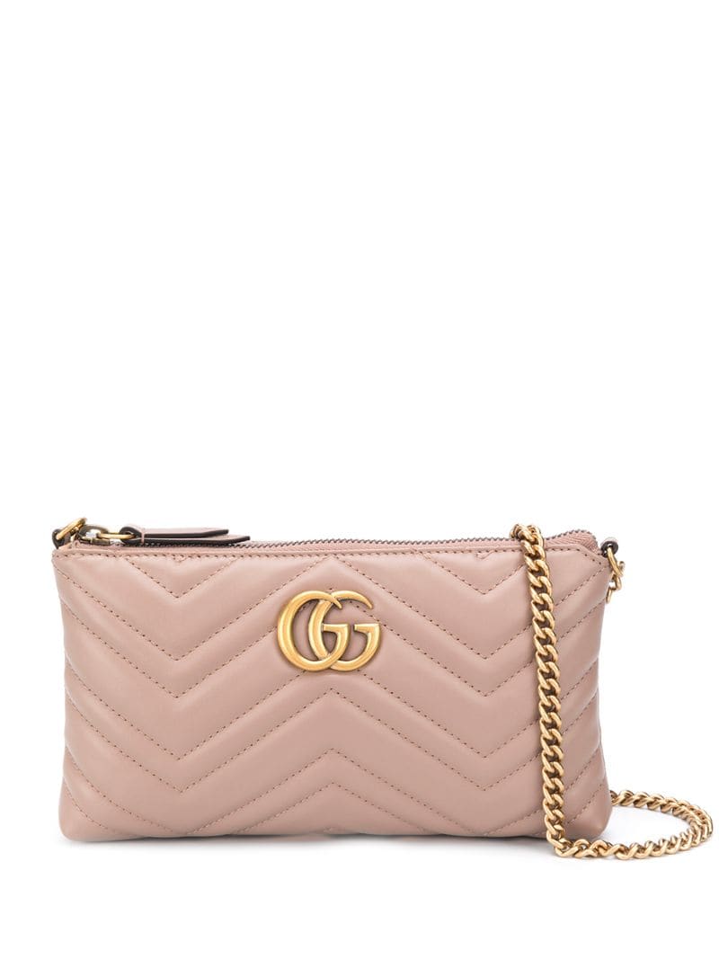 Gucci - GG Marmont clutch - women - Calf Leather - One Size - Neutrals