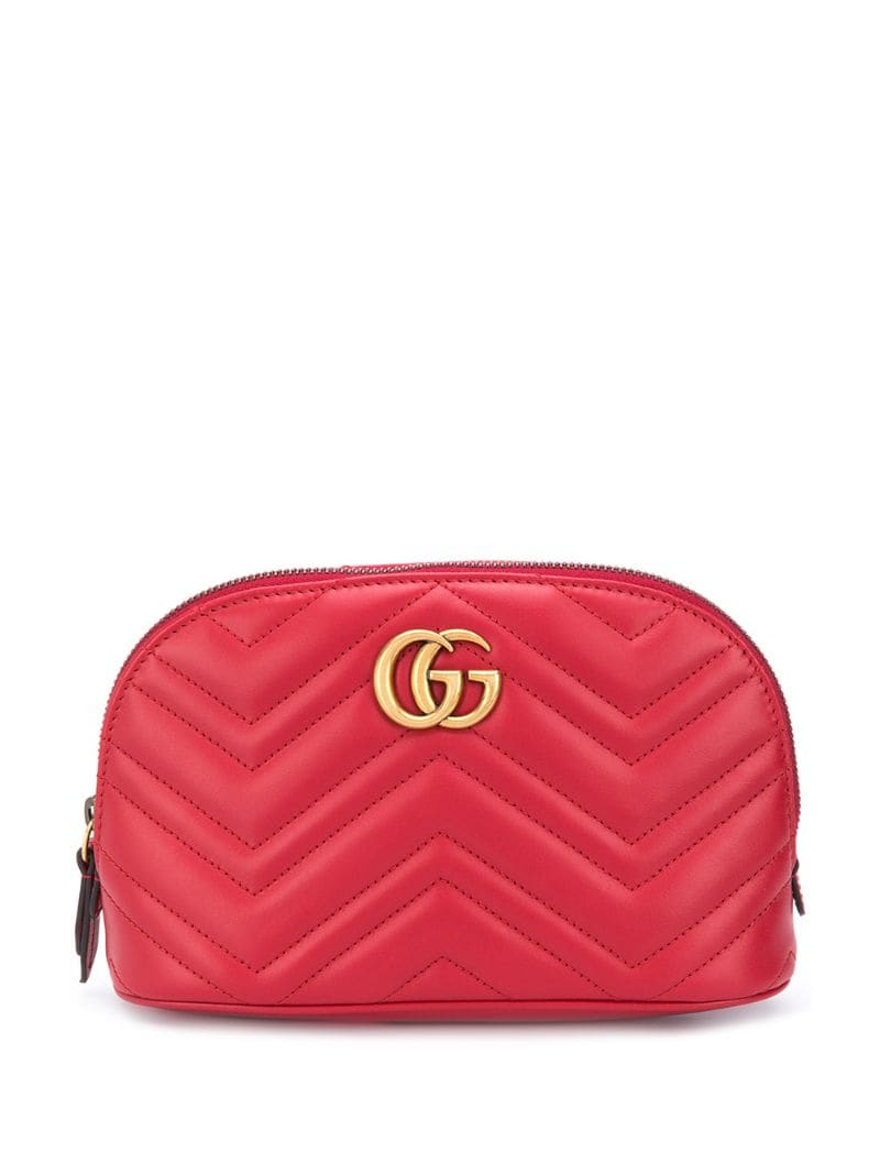 Gucci - GG Marmont cosmetic case - women - Calf Leather - One Size - Red