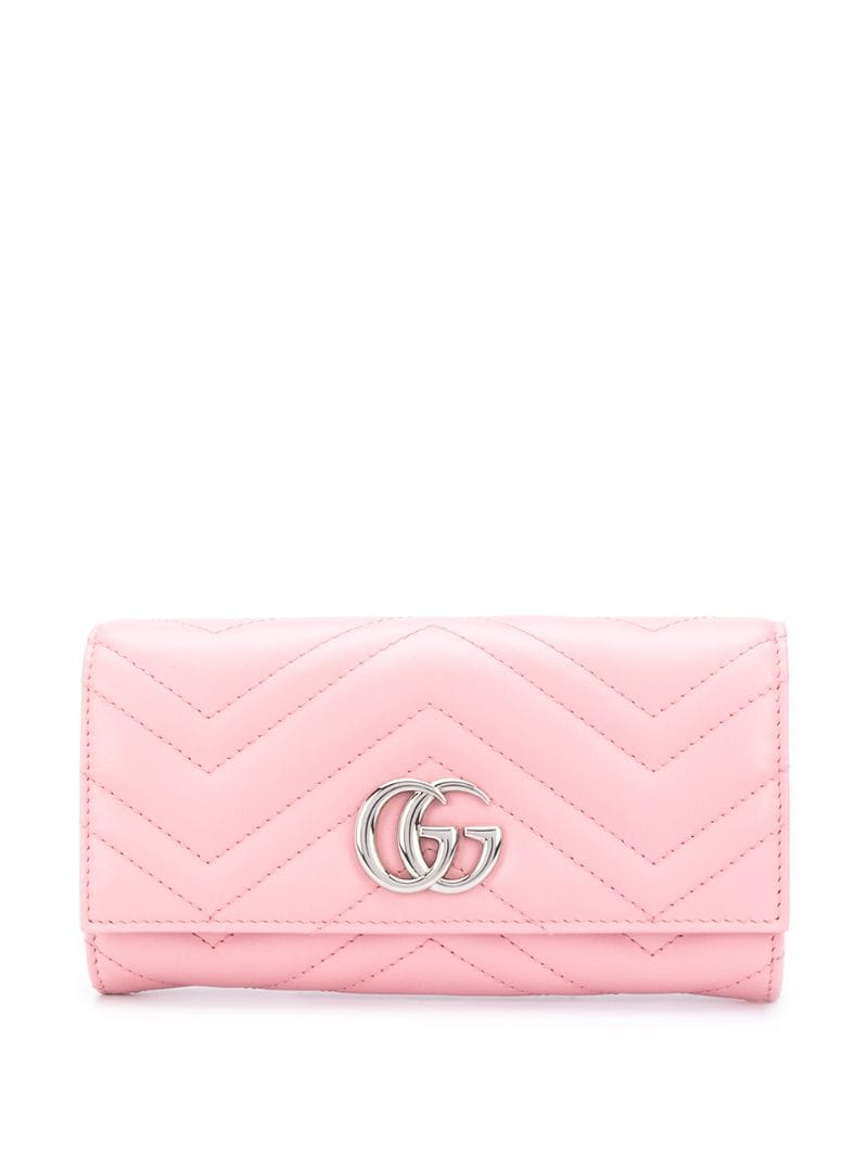 Gucci - GG Marmont continental wallet - women - Calf Leather - One Size - PINK