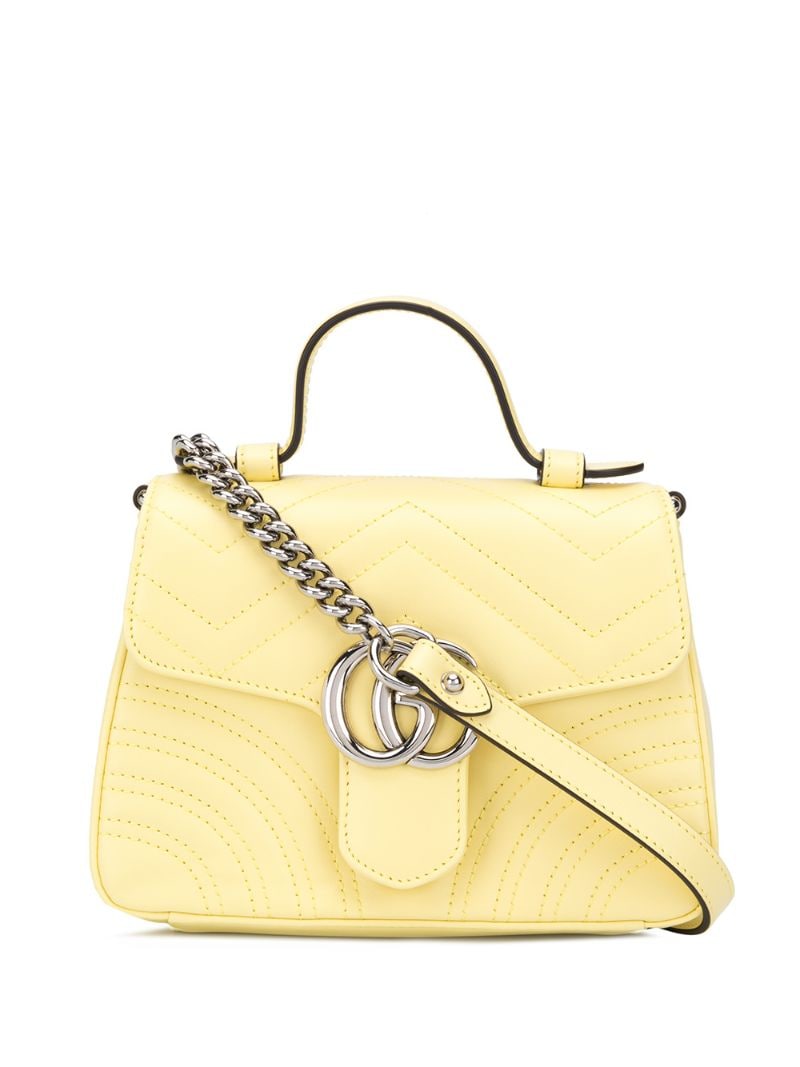 Gucci - mini GG Marmont tote bag - women - Calf Leather - One Size - yellow