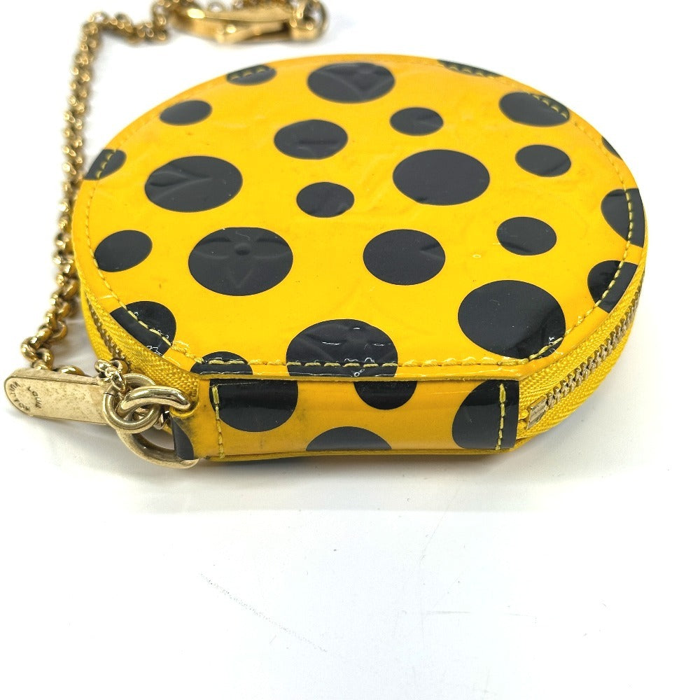 Louis Vuitton Coin M91569 yellow Vernis Yayoi Leather Patent Handbag