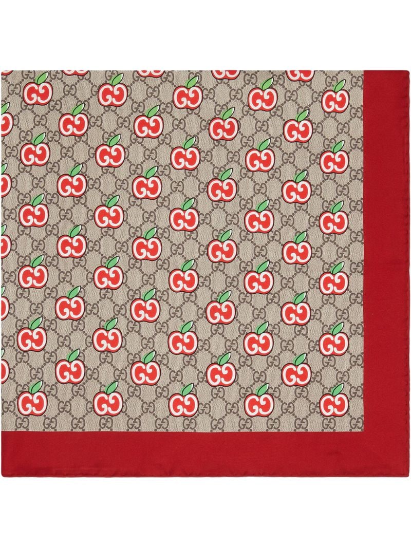 Gucci - Chinese Valentine's Day scarf - women - Silk - One Size - Neutrals