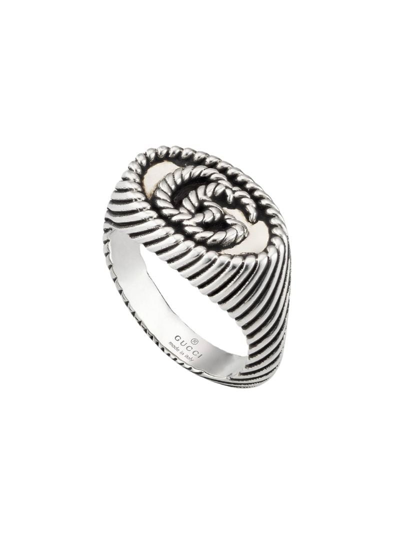 Gucci - sterling silver GG ring - men - Sterling Silver - 45, 46, 47, 48, 49 - SILVER