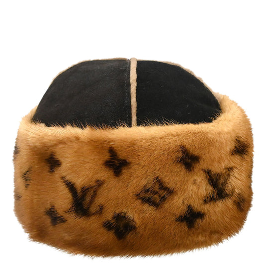 Louis Vuitton * Monogram Mink Cossack Hat #S Small Good Fashion Accessory
