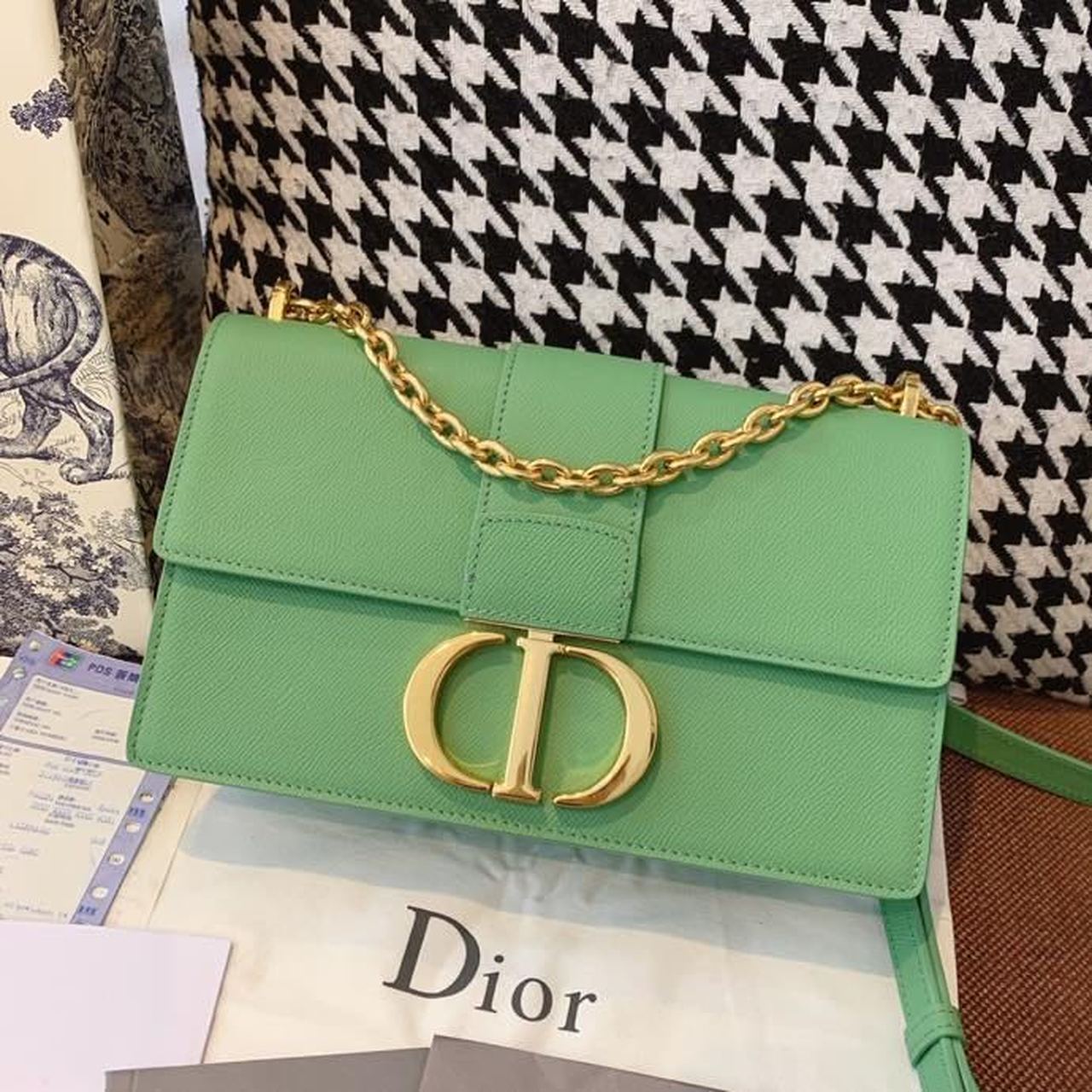 Montaigne Chained Deep Mint Box Green Travel Bag