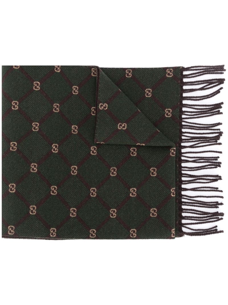 Gucci - GG wool-silk blend scarf - men - Silk/Wool - One Size - Green
