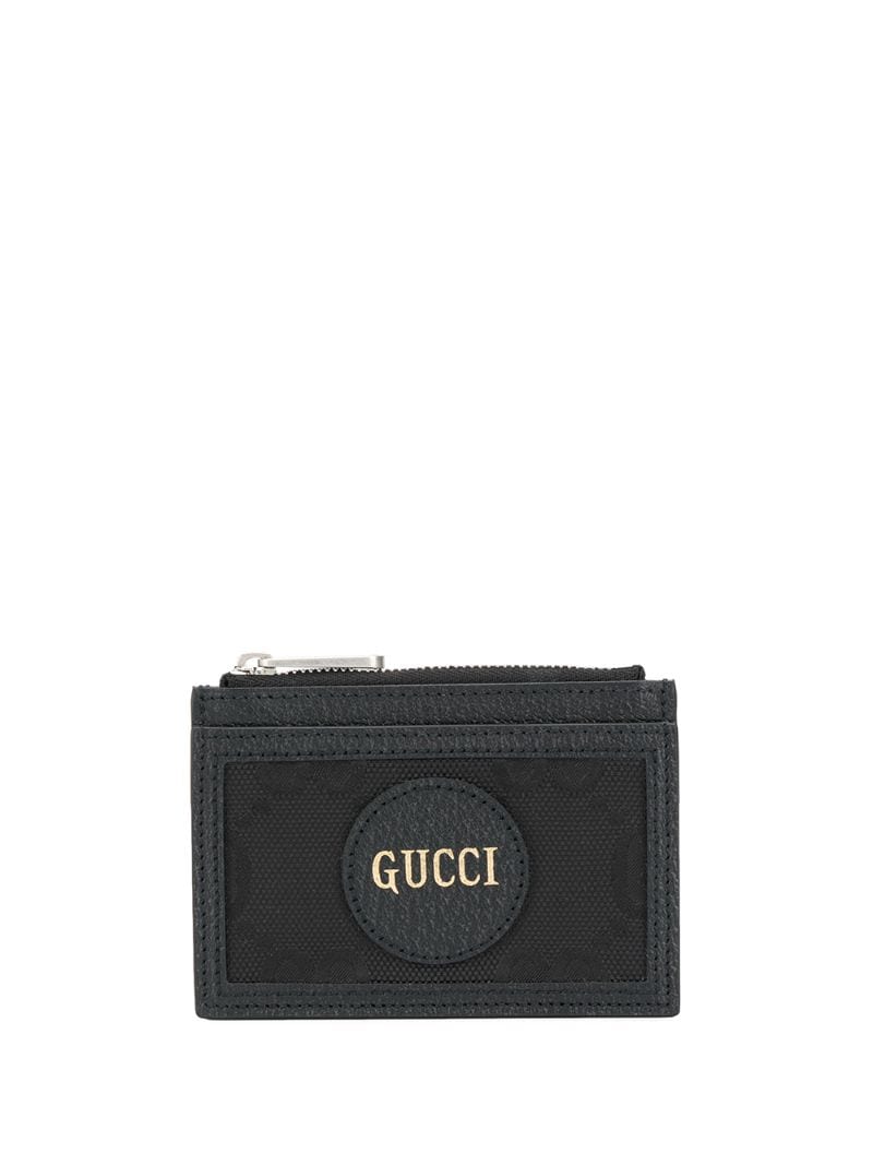 Gucci - logo-patch leather cardholder - men - Fabric - One Size - Black