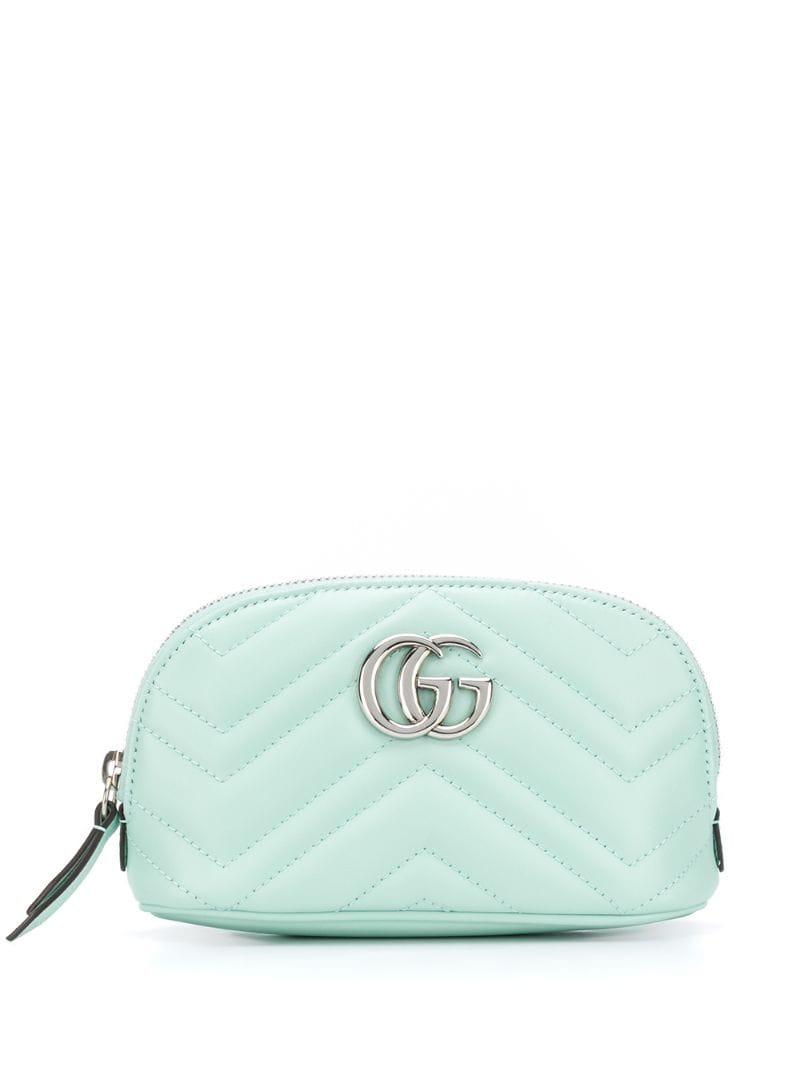 Gucci - GG Marmont make-up bag - women - Calf Leather - One Size - Green