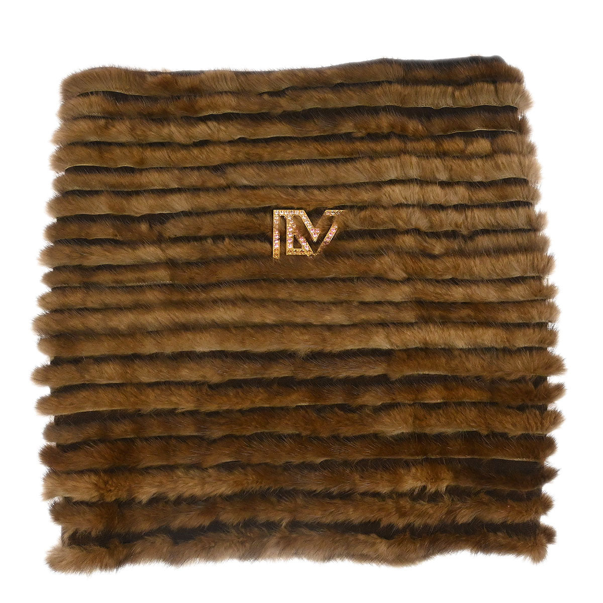 Louis Vuitton * Mink Fur LV Logo Snood Diva Neck Warmer Fashion Accessory