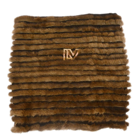 Louis Vuitton * Mink Fur LV Logo Snood Diva Neck Warmer Fashion Accessory