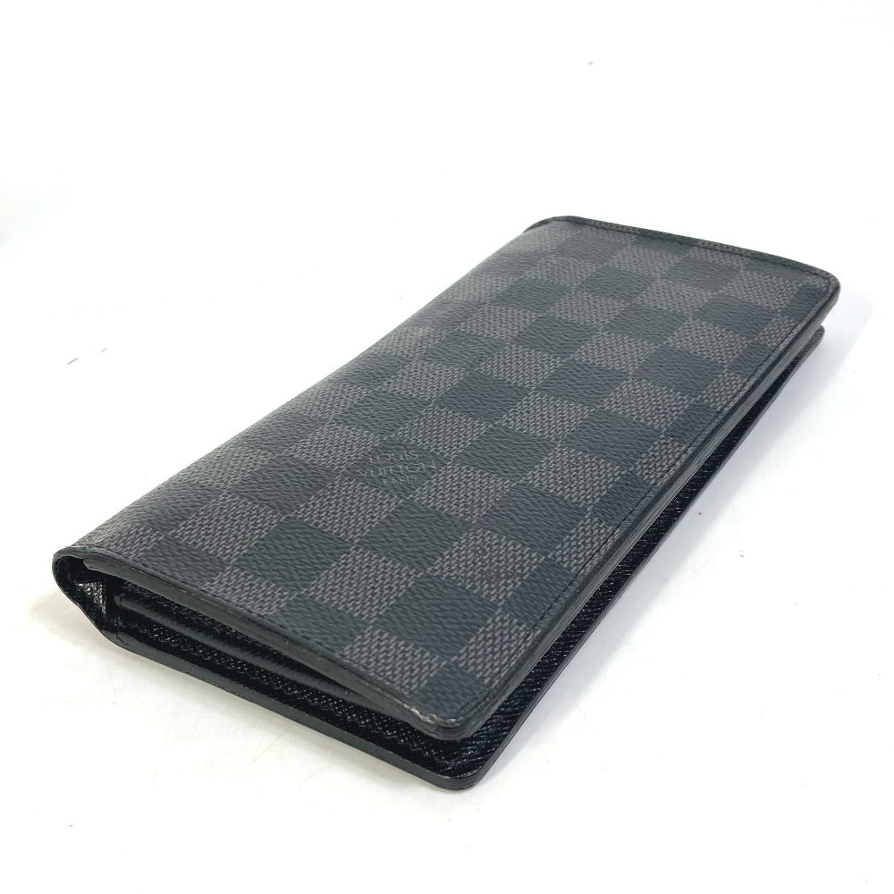 Louis Vuitton Long Purse N62655 Damier Grafitto Canvas Black Wallet Case