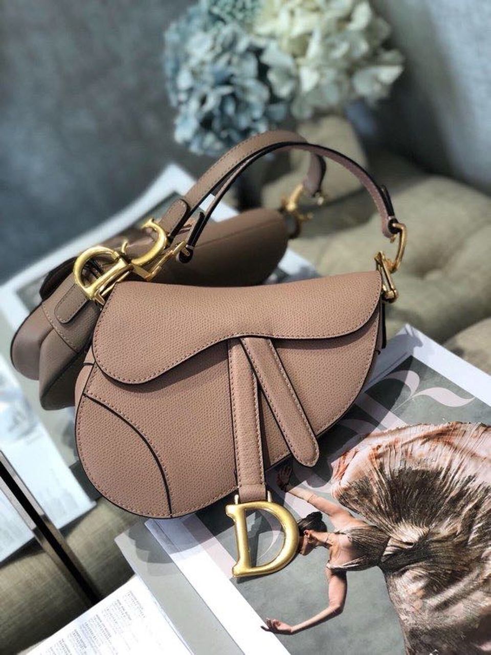 Saddle Blush Grained & Cd Travel Bag