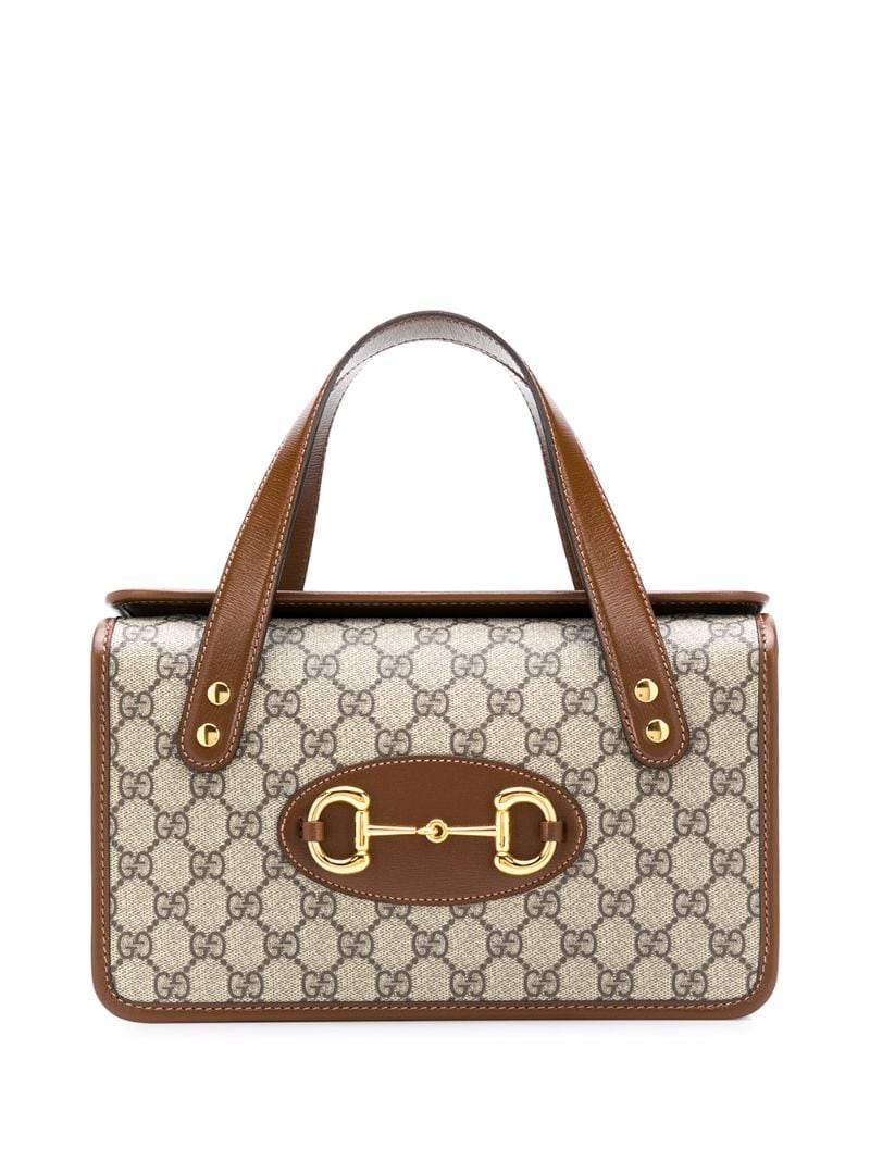 Gucci - small Horsebit 1955 top-handle bag - women - Leather - One Size - NEUTRALS