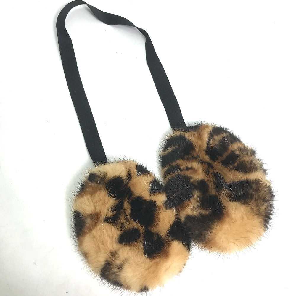 Louis Vuitton Earmuff fur Leopard Brown Handbag