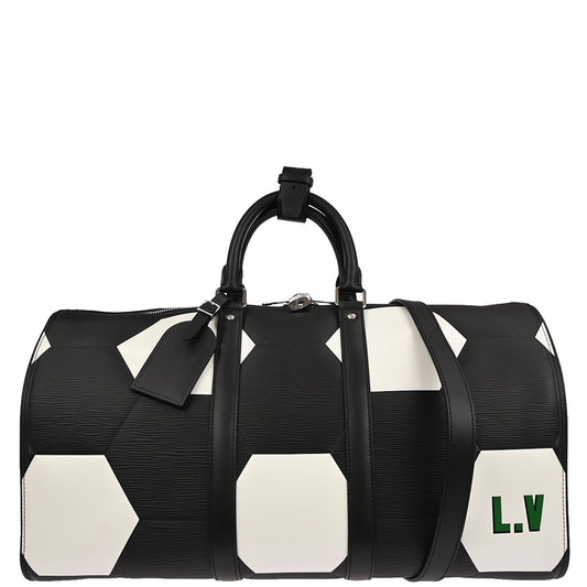 Louis Vuitton 2018 Black Epi Keepall Bandouliere 50 Handbag