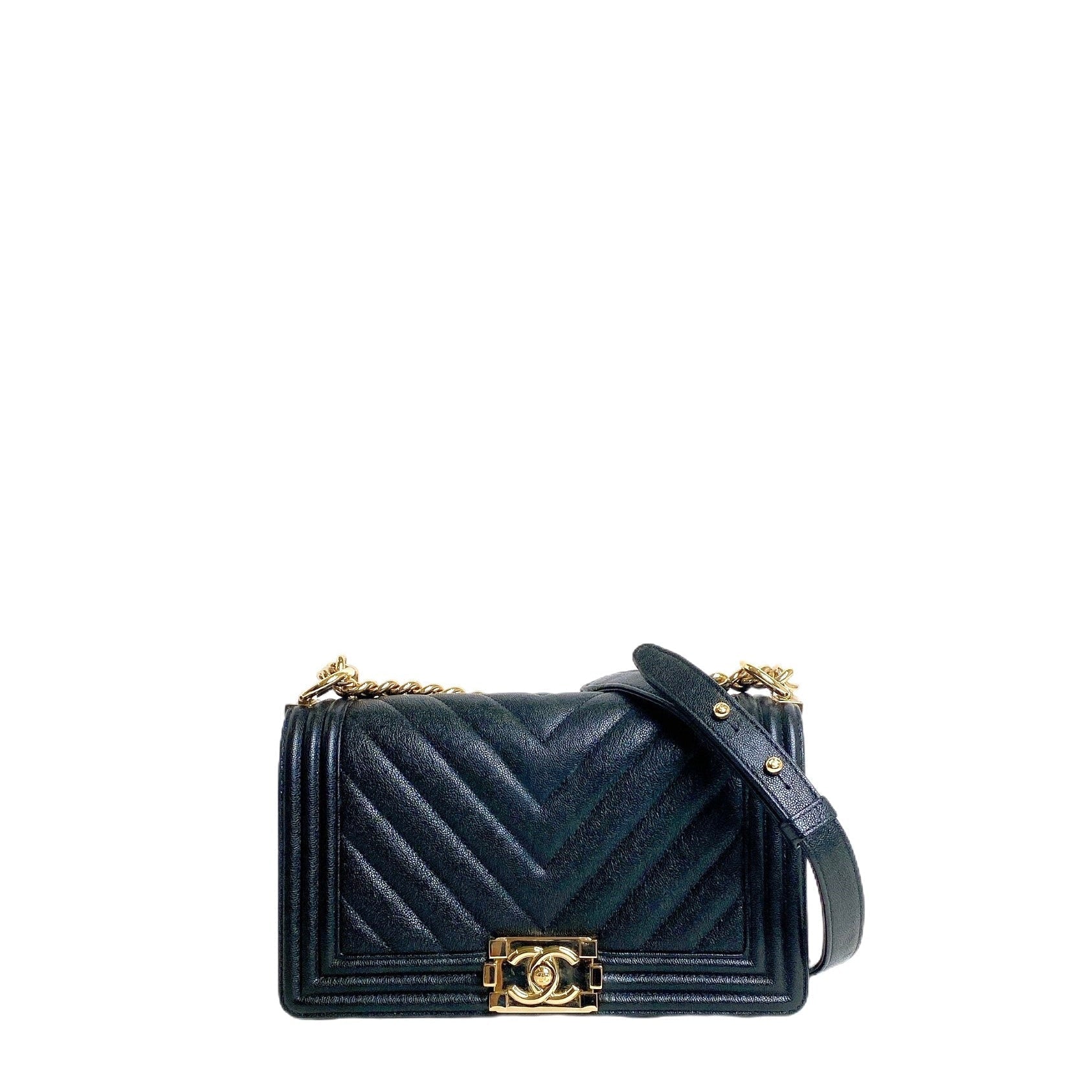 Chanel Leboy Chevron Handbag