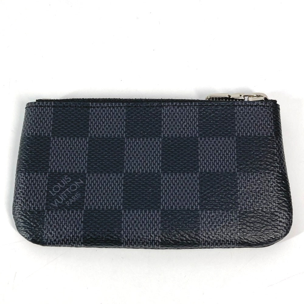 Louis Vuitton Coin N60155 Damier Grafitto Damier Canvas Black Key Chain