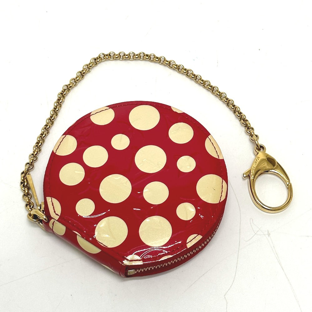 Louis Vuitton Coin M91570 Vernis Yayoi Kusama Monogram Leather Patent Red Handbag