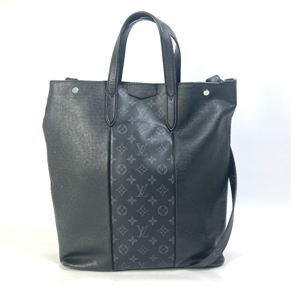 Louis Vuitton M30431 Taiga Eclipse Taigalama City Monogram Leather Canvas Black Tote Bag