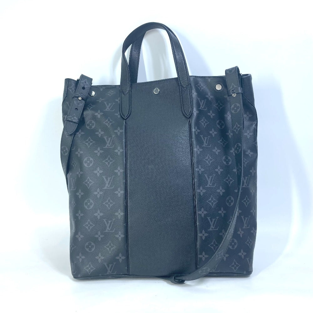 Louis Vuitton M30431 Taiga Eclipse Taigalama City Monogram Leather Canvas Black Tote Bag