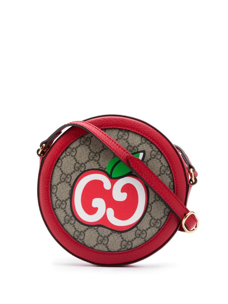 Gucci - GG apple crossbody bag - men - Calf Leather/Fabric - One Size - Neutrals