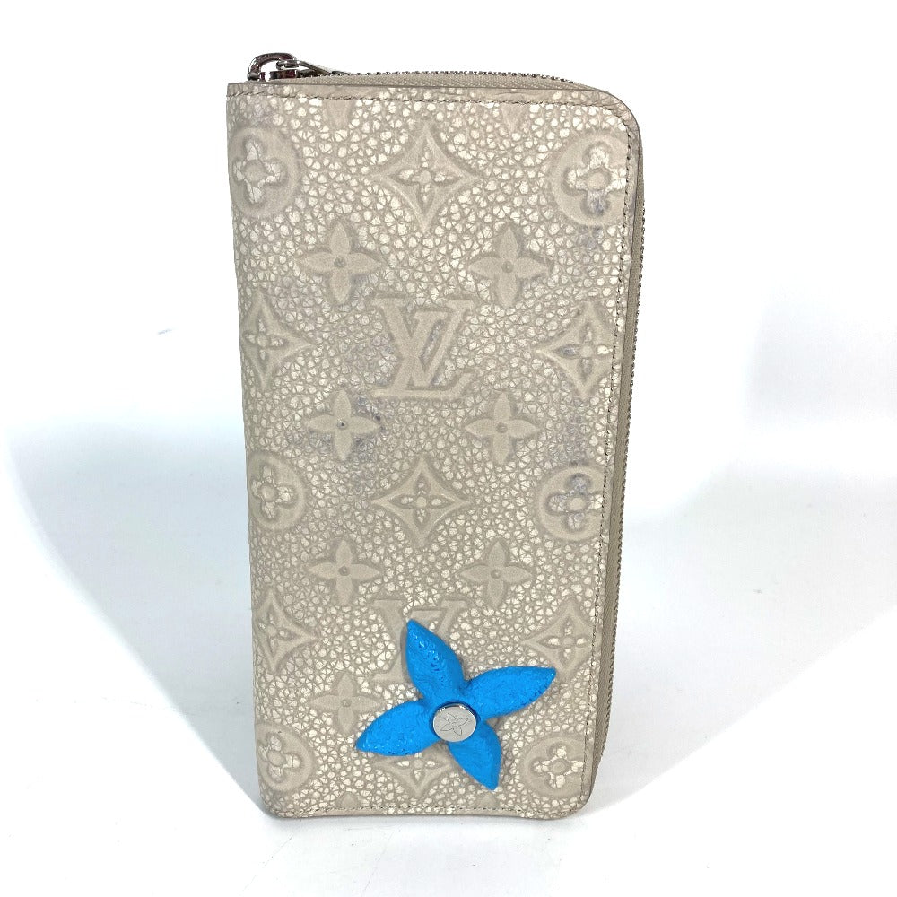 Louis Vuitton Long Purse M81573 Taurillon Clemence Leather Beige Wallet Case