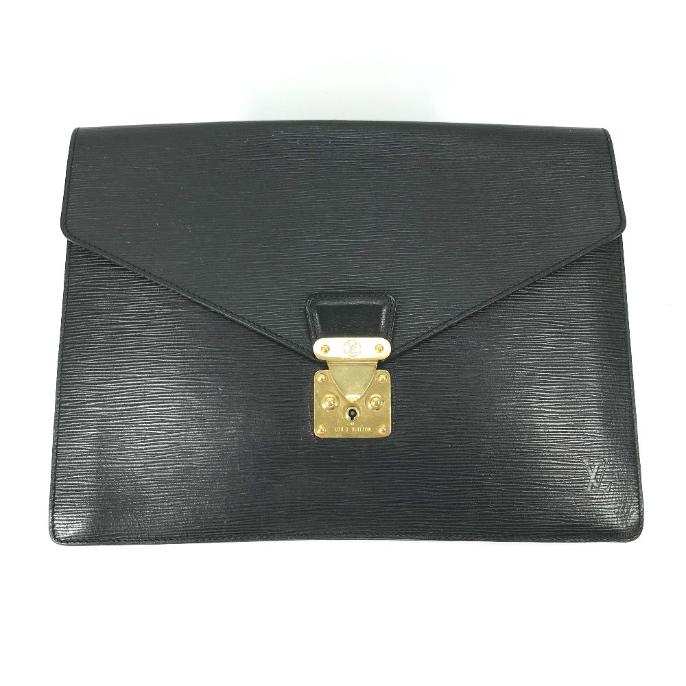 Louis Vuitton ‚l54452 Epi Porto Document Leather Black Clutch Bag