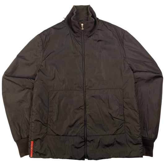 Prada Handbag Sport Up Jacket Brown Zip