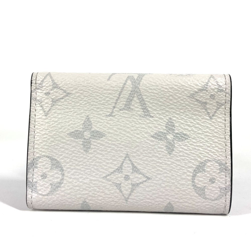 Louis Vuitton Trifold M30899 Taiga Taigalama Discovery Monogram Leather Canvas White Wallet Case