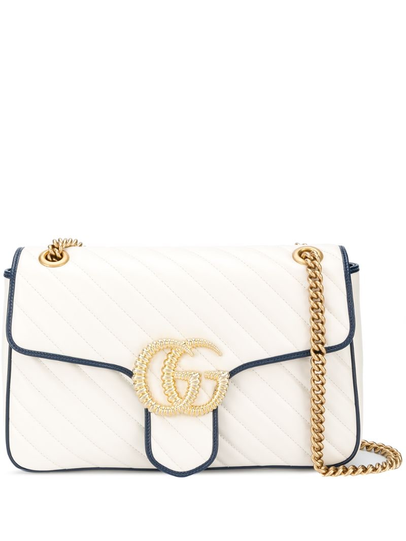 Gucci - GG Marmont shoulder bag - women - Calf Leather - One Size - White