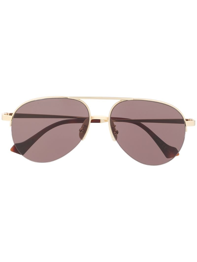 Gucci - aviator-frame sunglasses - men - metal - One Size - GOLD