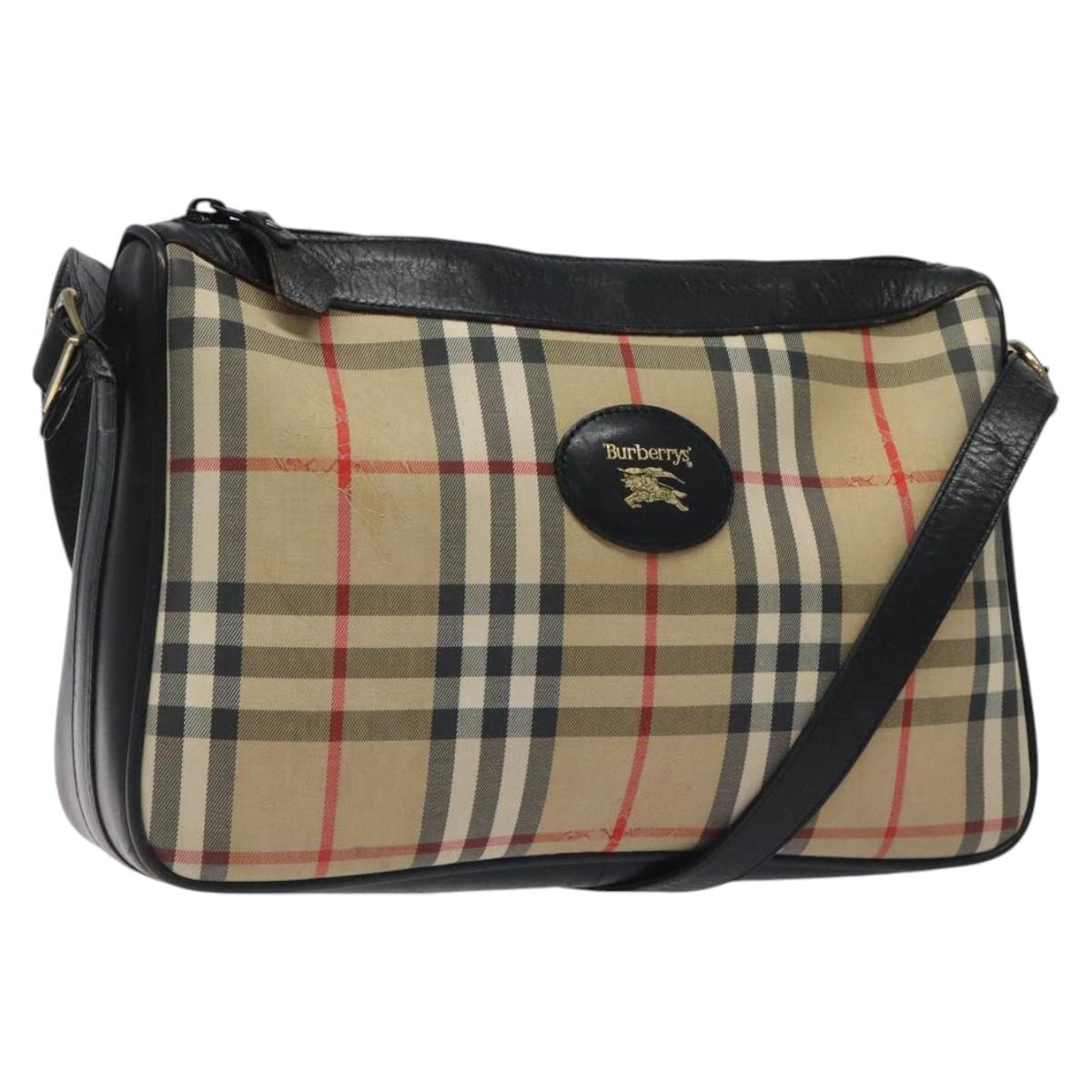 Burberry Nova Check Shoulder Bag Canvas Beige Shoulder Bag 3