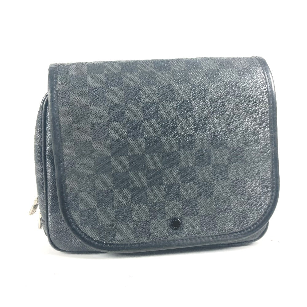 Louis Vuitton Pouch N41419 Damier Grafitto Damier Canvas Black Handbag
