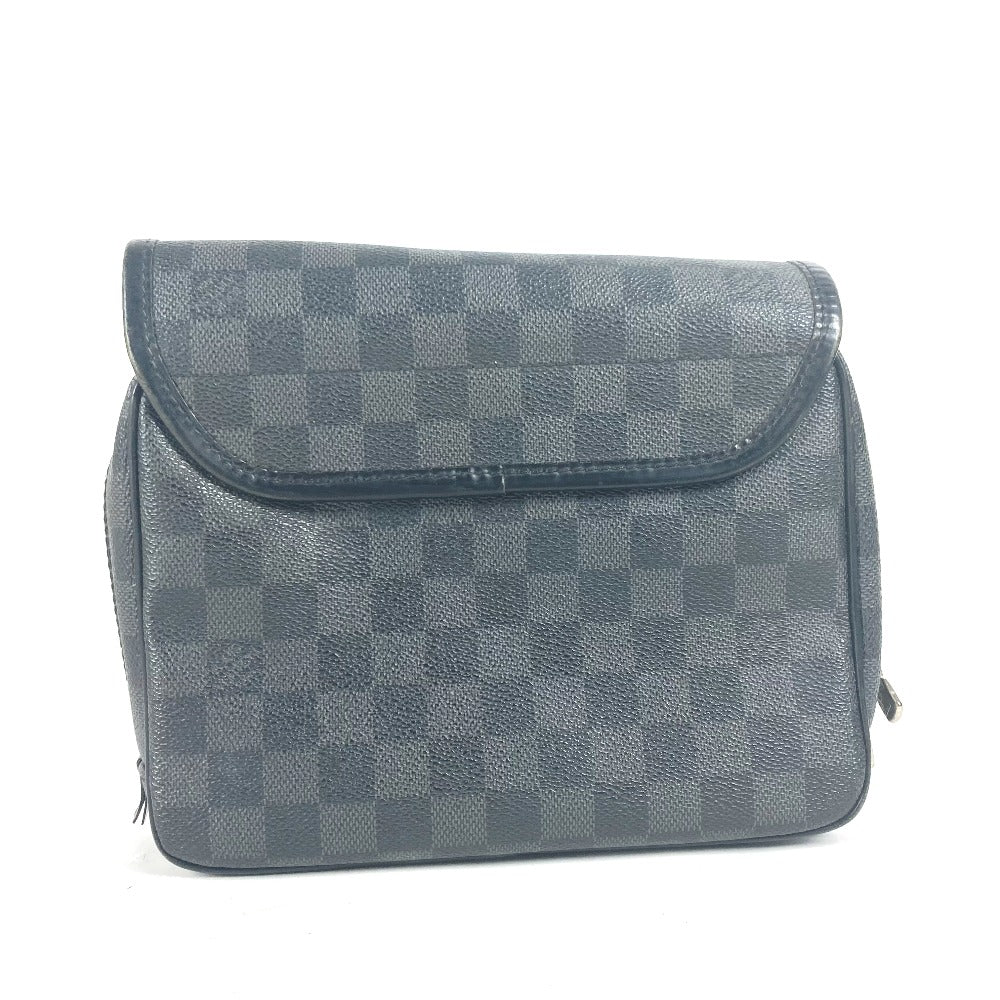 Louis Vuitton Pouch N41419 Damier Grafitto Damier Canvas Black Handbag