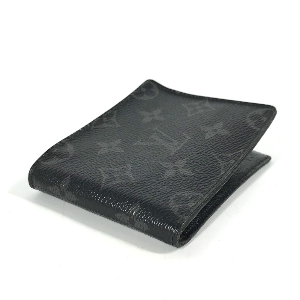 Louis Vuitton Folded M62480 Eclipse Portefeuille Monogram Canvas Black Wallet Case