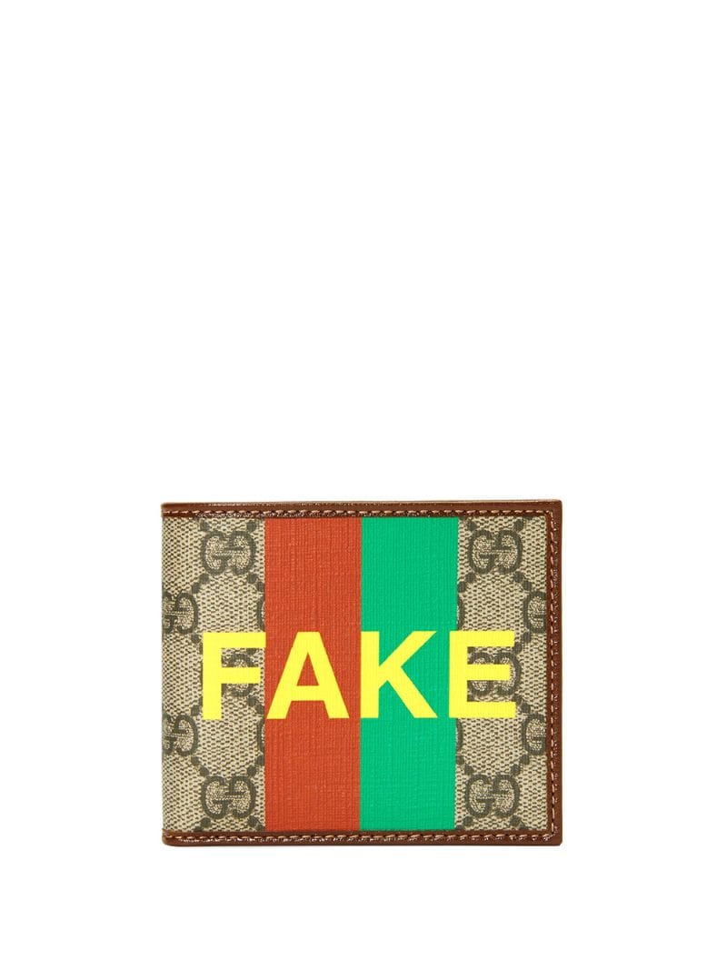Gucci - Fake Not wallet - men - Leather/Canvas - One Size - Neutrals