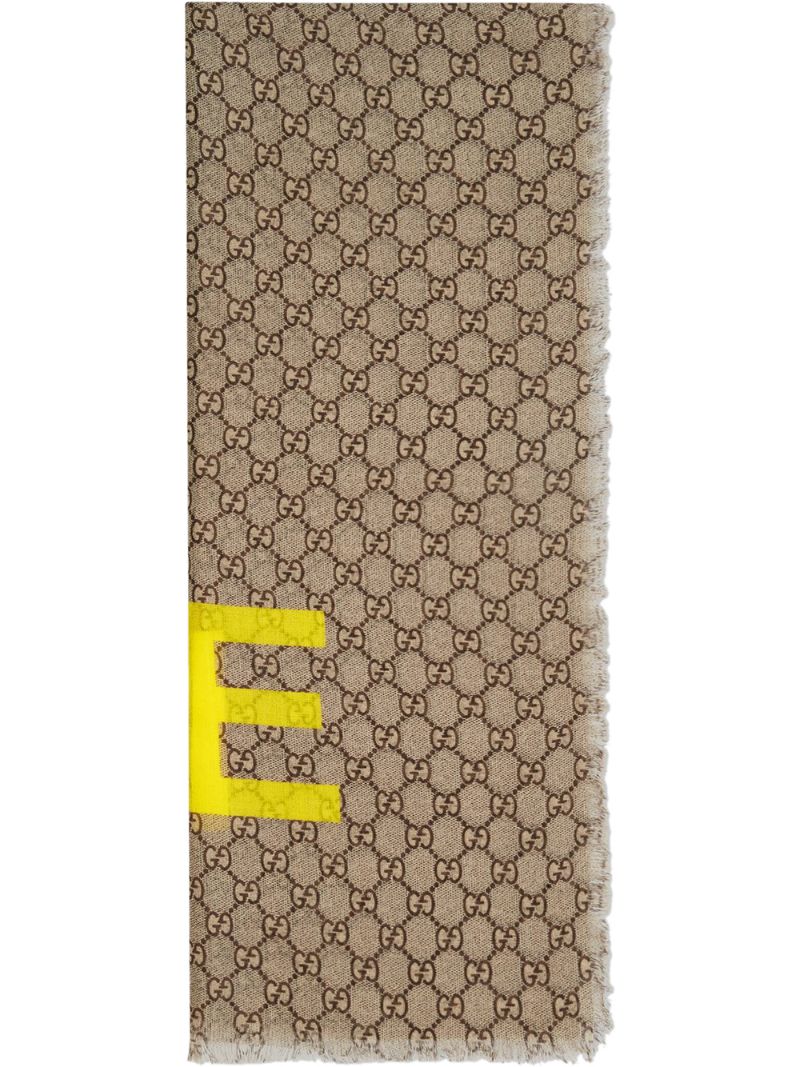 Gucci - Fake/Not GG scarf - men - Wool - One Size - Neutrals
