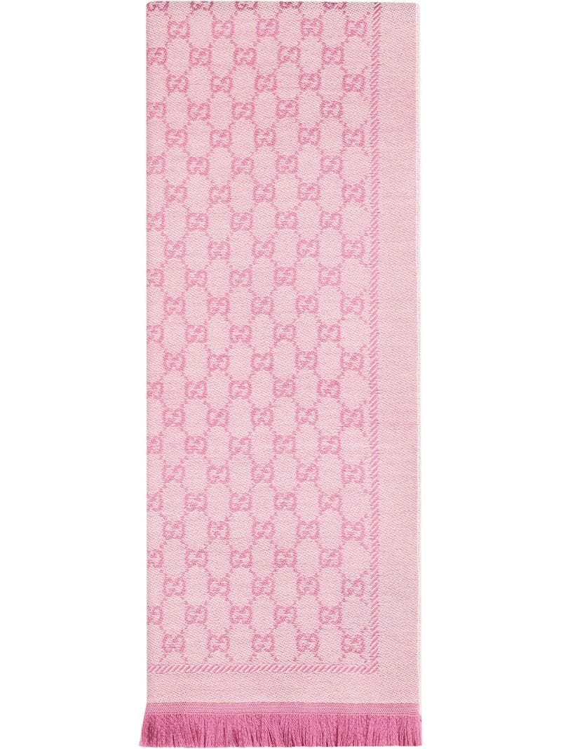 Gucci - GG Supreme scarf - women - Wool - One Size - PINK