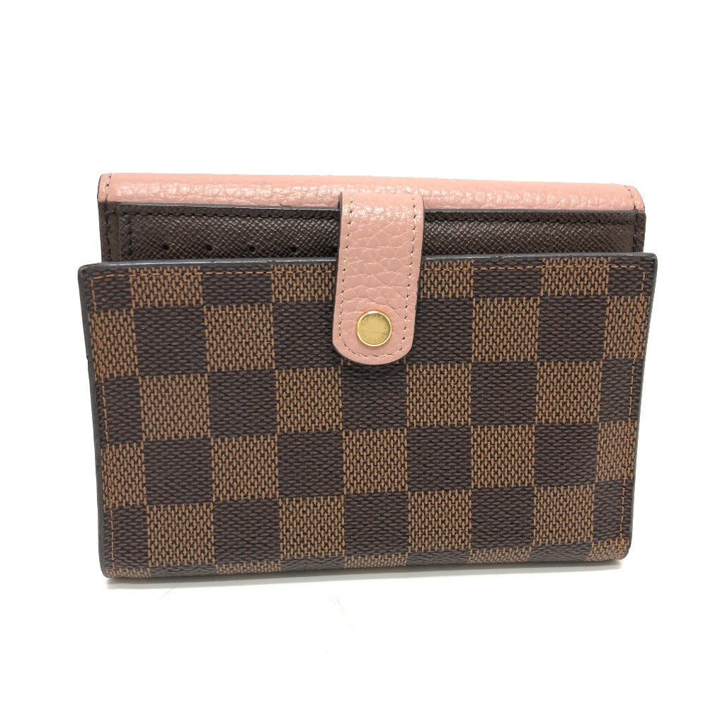 Louis Vuitton Folded N60043 Damier Portefeuille Normandy Canvas Brown Wallet Case