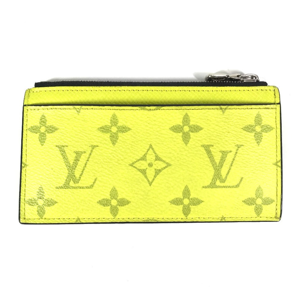 Louis Vuitton Coin M30950 Taiga yellow Taigalama Monogram Leather Canvas Wallet Case