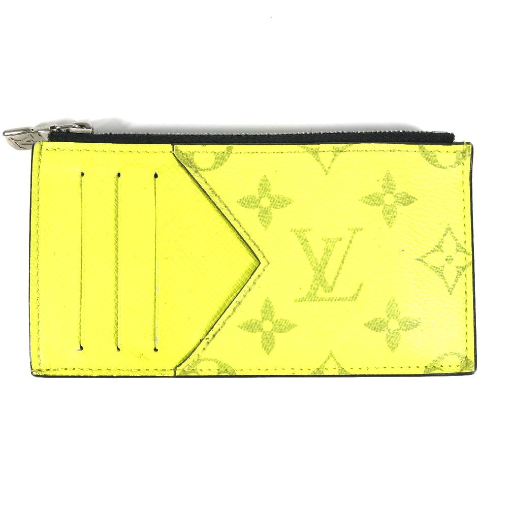Louis Vuitton Coin M30950 Taiga yellow Taigalama Monogram Leather Canvas Wallet Case