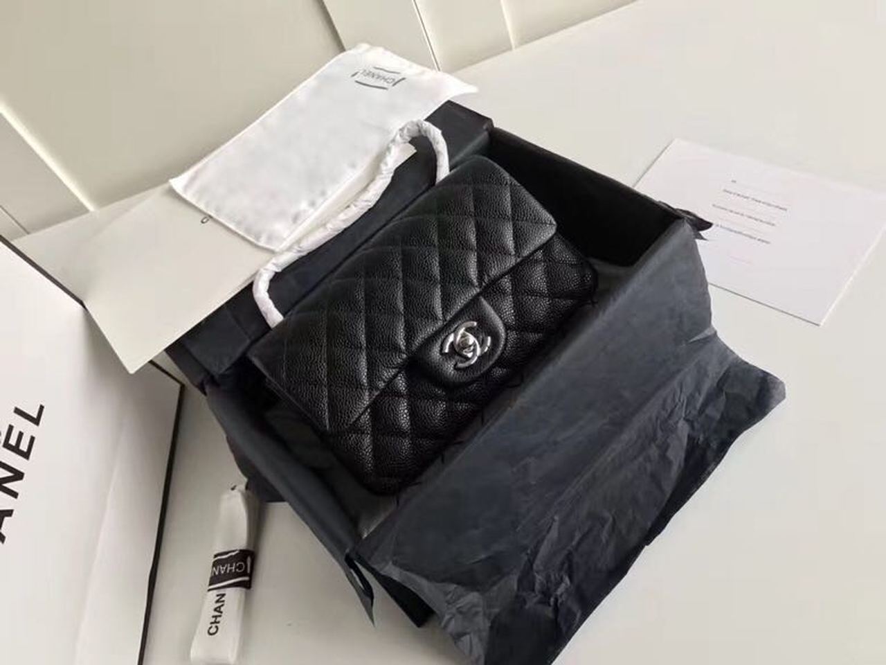 Chlsmall Classic Handbag Hardware For Women Bags Black Silver Crossbody Bag