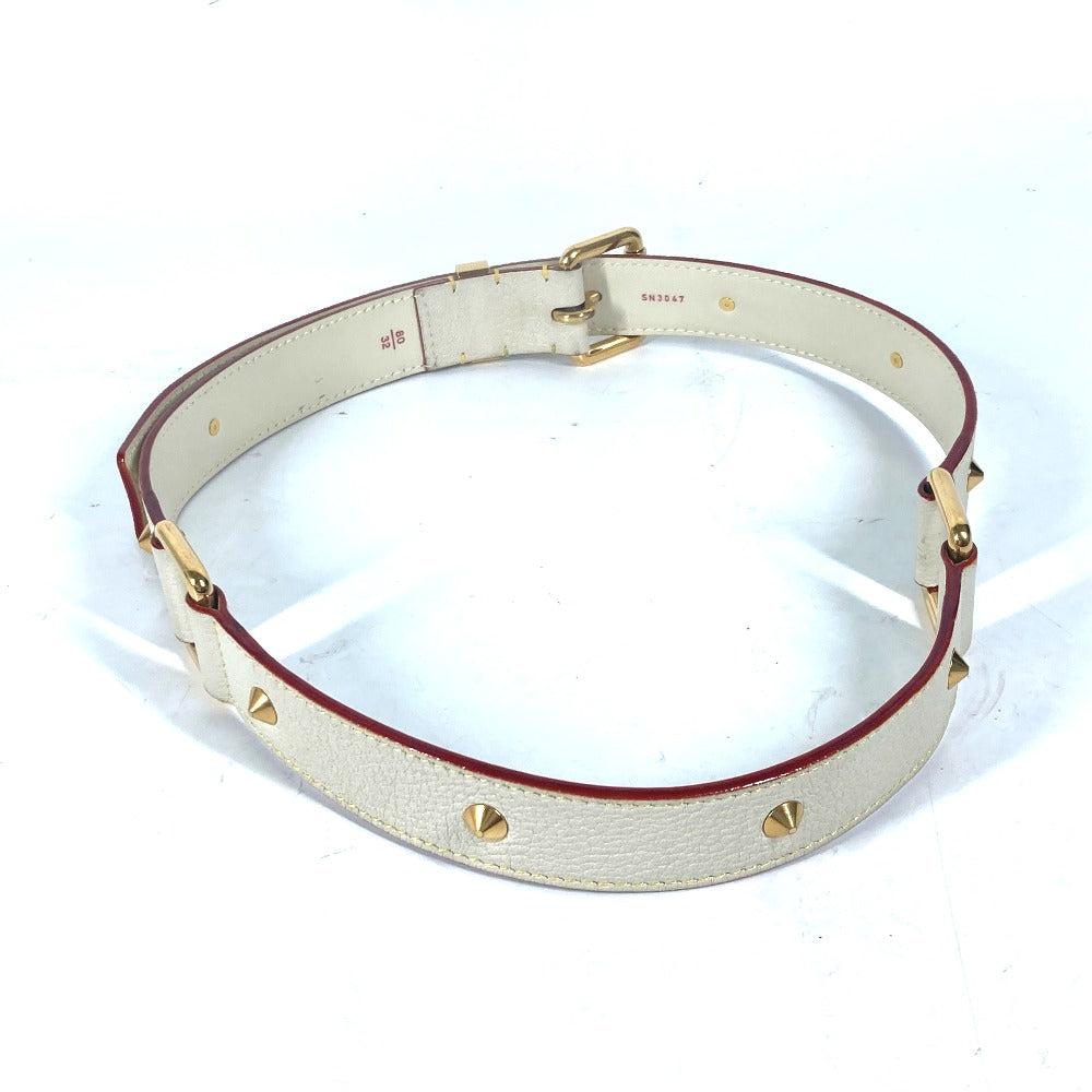 Louis Vuitton M6870W Suhari Santur Suhalirah Leather White Belt