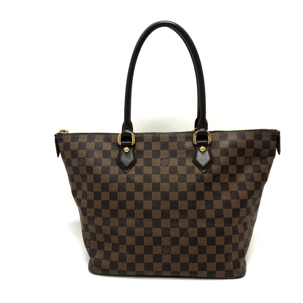 Louis Vuitton N51182 Damier SaleyaMM Canvas Brown Tote Bag