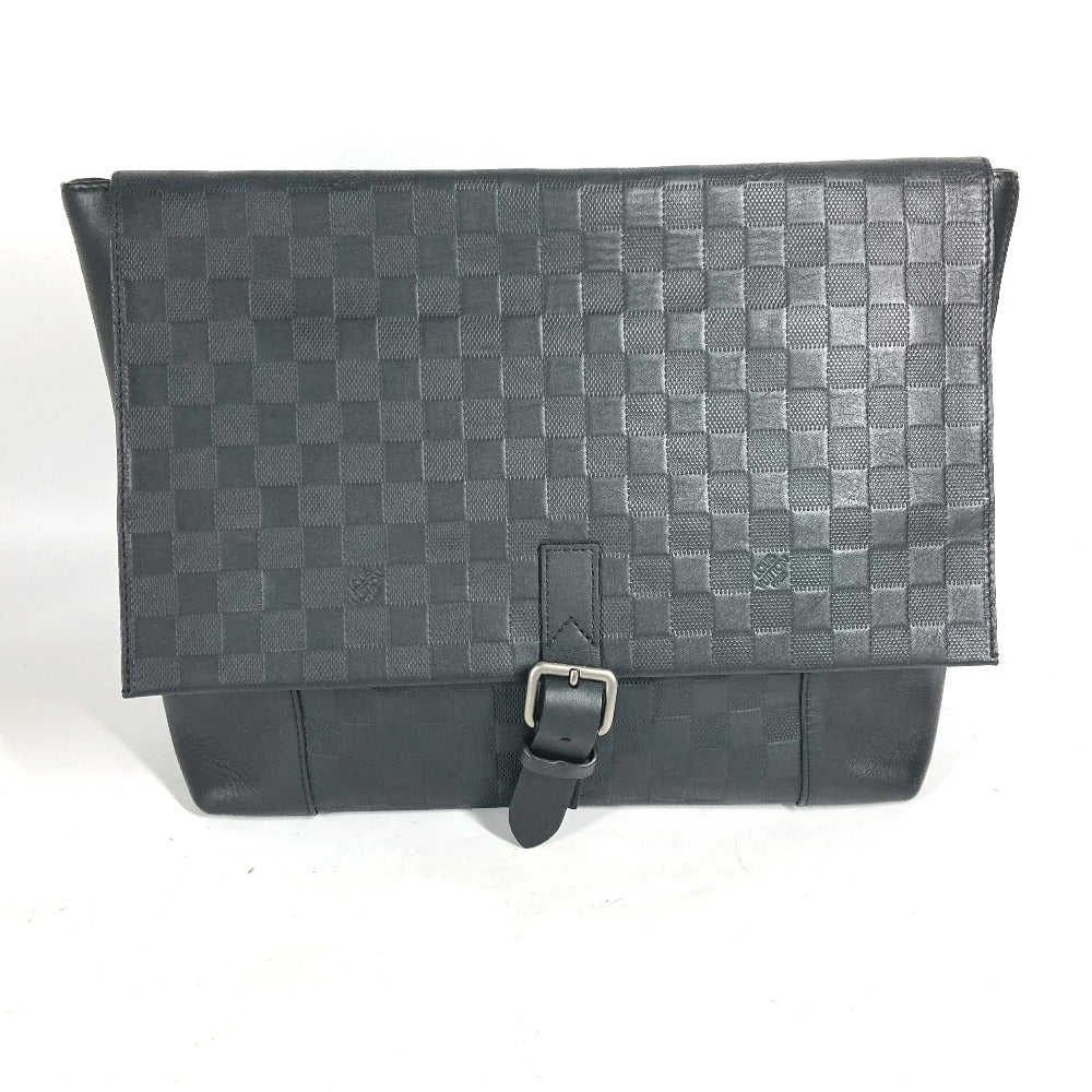 Louis Vuitton N41479 Damier Anfini Damier Anfini Leather Black Handbag