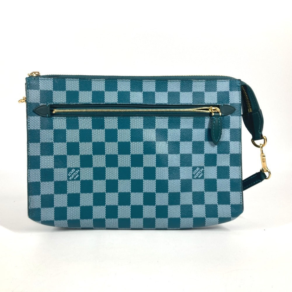 Louis Vuitton N41310 PVC Damier color module Leather Green Shoulder Bag