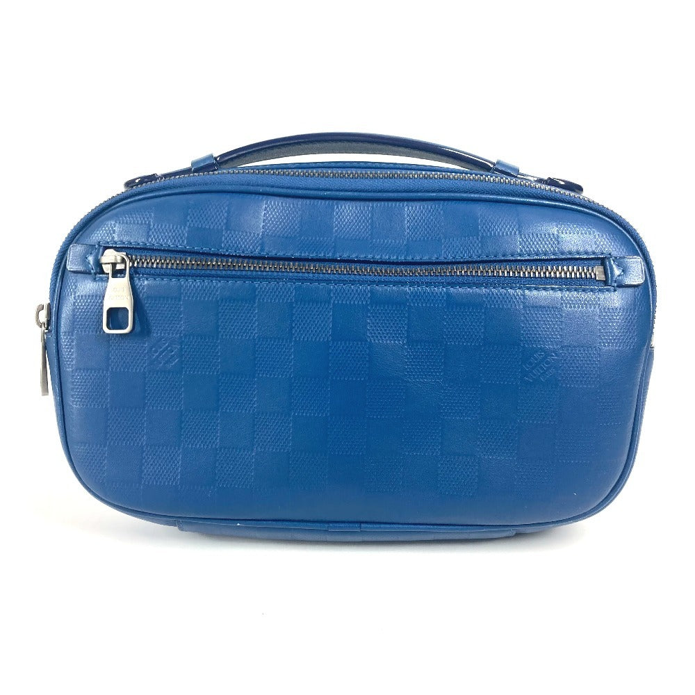 Louis Vuitton Sling N41354 Damier Anfini Damier Leather Blue Crossbody Bag