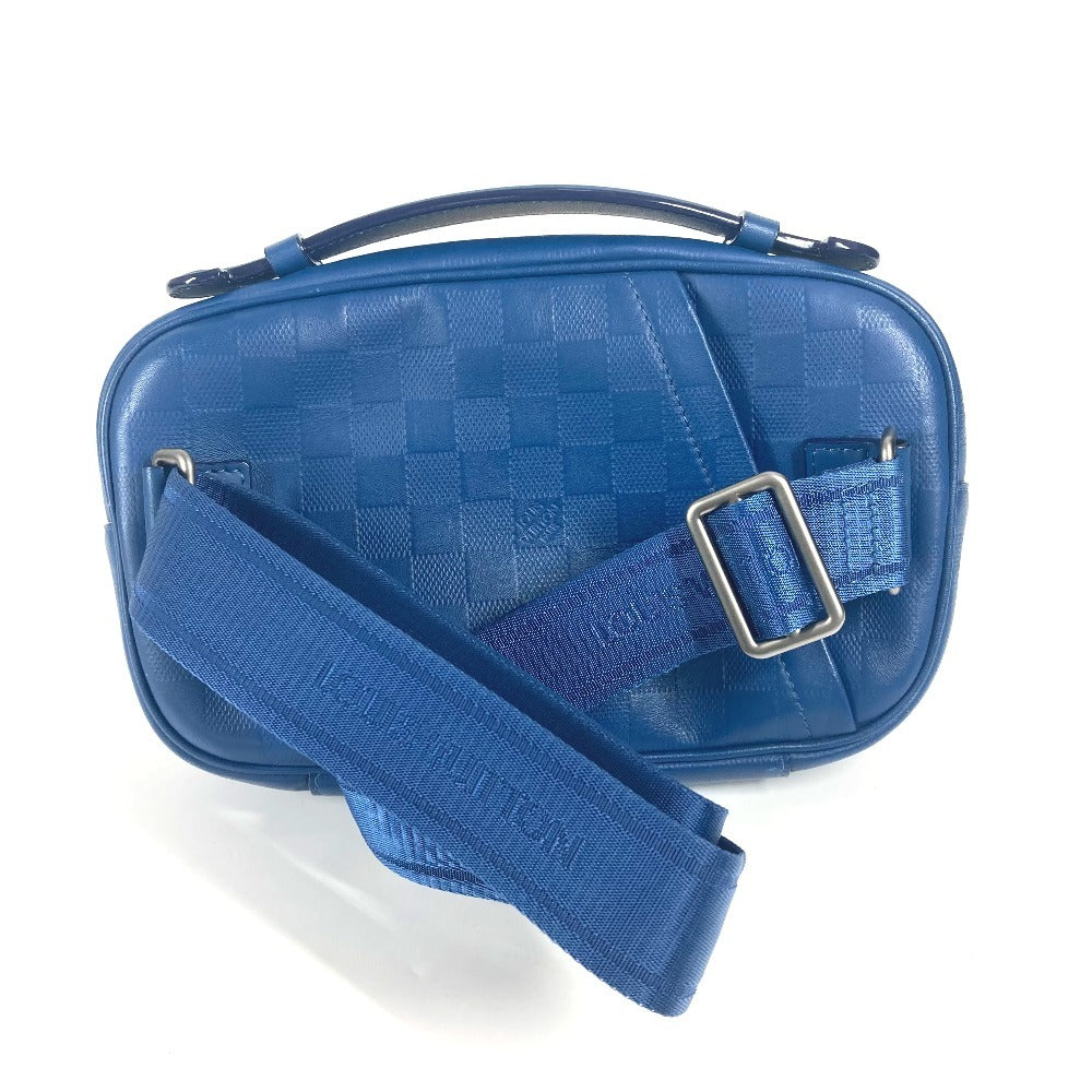 Louis Vuitton Sling N41354 Damier Anfini Damier Leather Blue Crossbody Bag