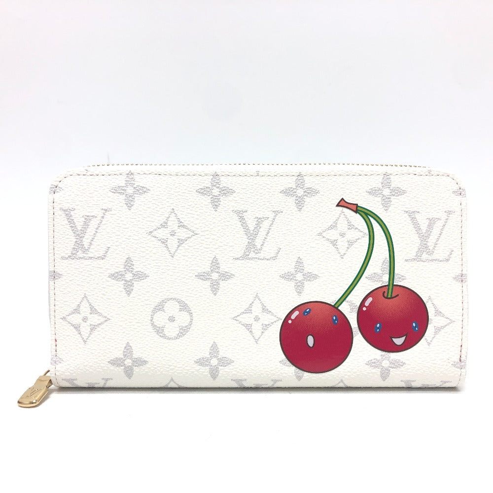 Louis Vuitton Long Purse M14240 Takashi Murakami Monogram Canvas White Wallet Case 3